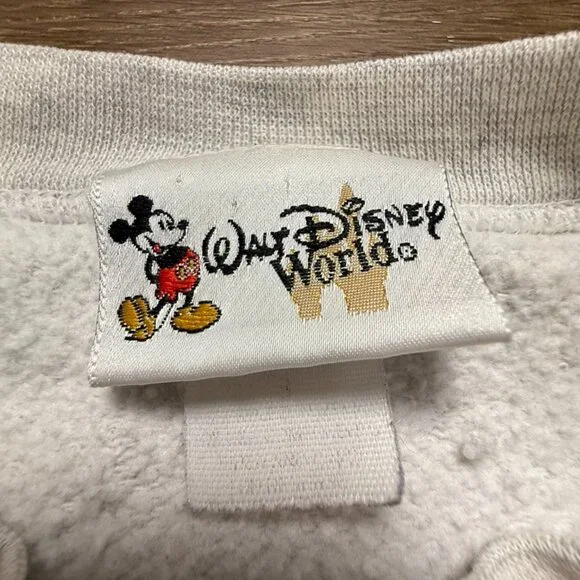 Vintage Walt Disney World Rainbow Embroidered Crewneck Sweatshirt Size Small - Picture 3 of 9